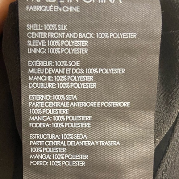 Club Monaco Ravella blouse silk black pop over floral Large - Picture 8 of 8